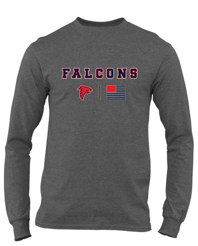 Saratoga Falcons Team Colors Flag Men's LS T-Shirt
