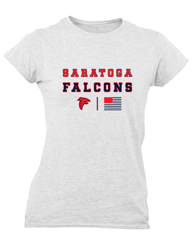 Saratoga Falcons Spirit Flag Women's SS T-Shirt