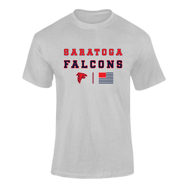 Saratoga Falcons Spirit Flag Men's SS T-Shirt