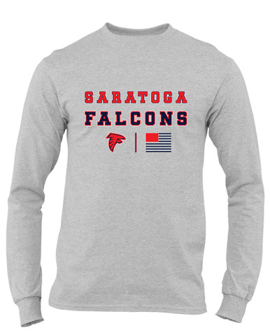 Saratoga Falcons Spirit Flag Men's Premium LS T-Shirt