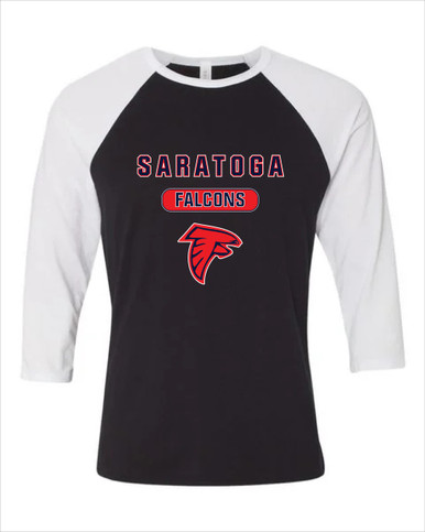 Saratoga Falcons Mascot #3 Women's Baseball T-Shirt