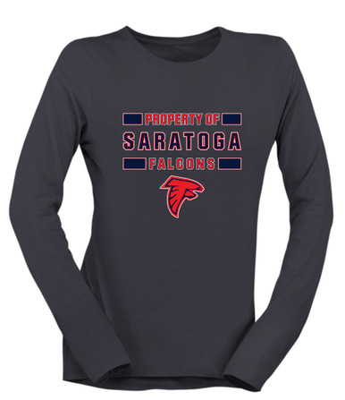 Saratoga Falcons Property Of Women's Premium LS T-Shirt