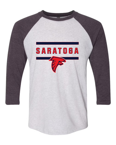 Saratoga Falcons Mascot #4 Men's Baseball T-Shirt