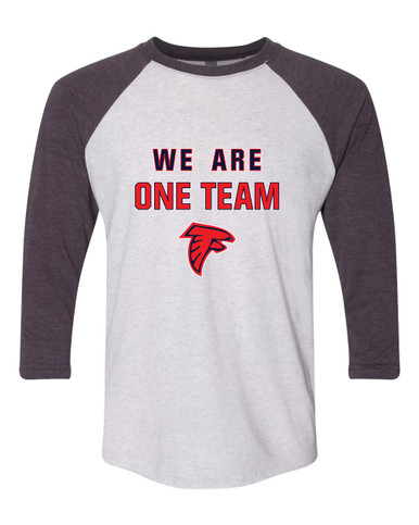 Saratoga Falcons We Are One Team Women's Baseball T-Shirt