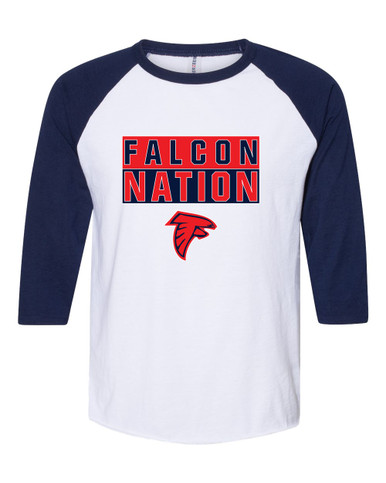 Saratoga Falcons Nation #1 Women's Baseball T-Shirt