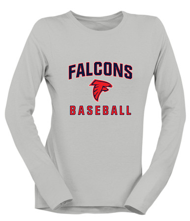 Saratoga Falcons Baseball #1 Women's Premium LS T-Shirt