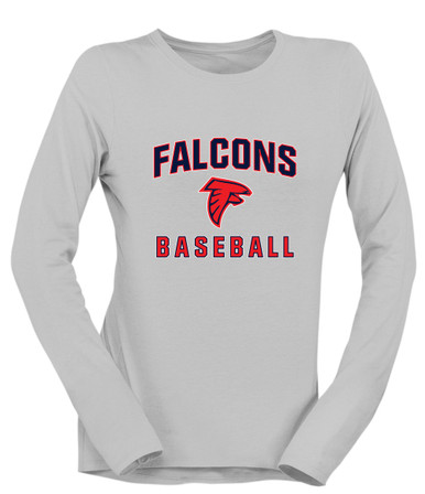 Saratoga Falcons Baseball #1 Women's LS T-Shirt