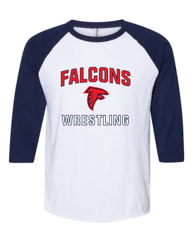 Saratoga Falcons Wrestling Men's Baseball T-Shirt