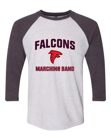 Saratoga Falcons Marching Band Women's Baseball T-Shirt