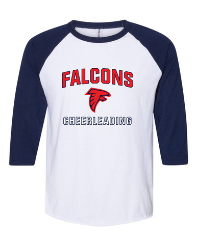 Saratoga Falcons Cheerleading Women's Baseball T-Shirt