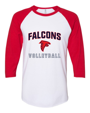 Saratoga Falcons Volleyball Women's Baseball T-Shirt