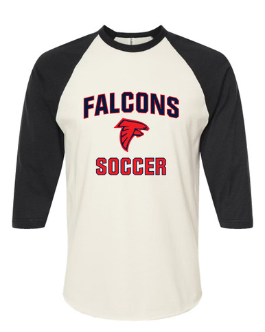 Saratoga Falcons Soccer #1 Men's Baseball T-Shirt