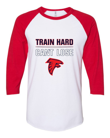 Saratoga Falcons Train Hard, Can't Lose Women's Baseball T-Shirt