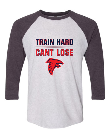 Saratoga Falcons Train Hard, Can't Lose Men's Baseball T-Shirt