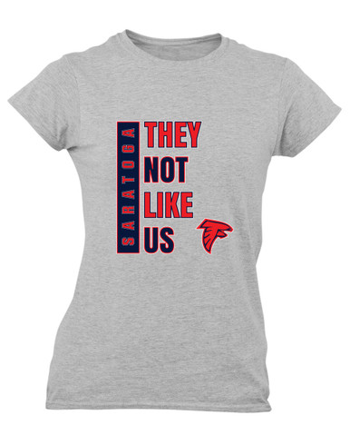 Saratoga Falcons They Not Like Us #1 Women's Premium SS T-Shirt