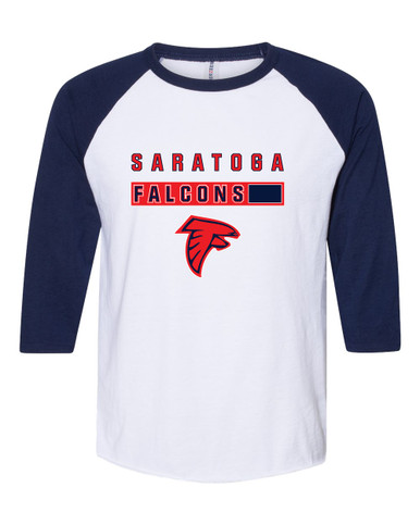 Saratoga Falcons Mascot #7 Women's Baseball T-Shirt