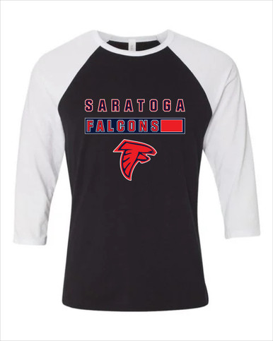 Saratoga Falcons Mascot #7 Men's Baseball T-Shirt