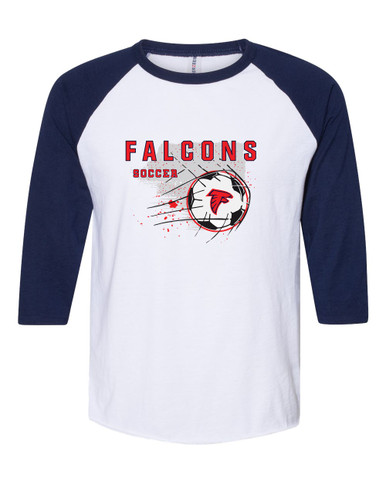 Saratoga Falcons Soccer #2 Men's Baseball T-Shirt