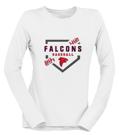 Saratoga Falcons Baseball #2 Women's Premium LS T-Shirt