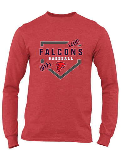 Saratoga Falcons Baseball #2 Men's LS T-Shirt