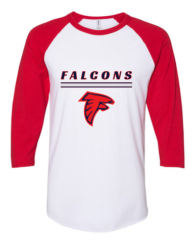Saratoga Falcons Mascot #8 Women's Baseball T-Shirt