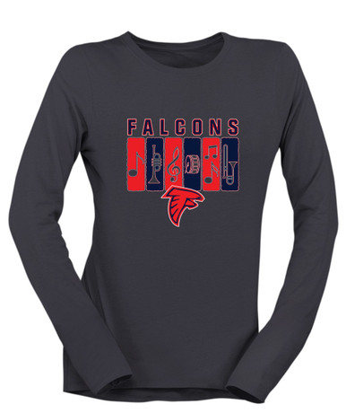 Saratoga Falcons Band # 2 Women's LS T-Shirt