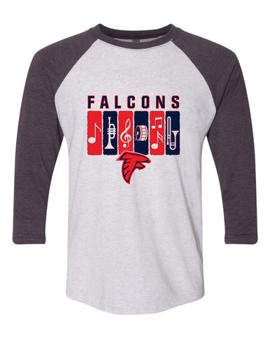 Saratoga Falcons Band # 2 Women's Baseball T-Shirt