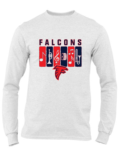 Saratoga Falcons Band # 2 Men's LS T-Shirt