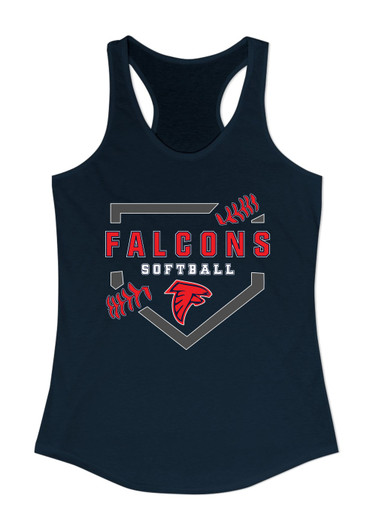 Saratoga Falcons Softball #2 Women's Tank Top