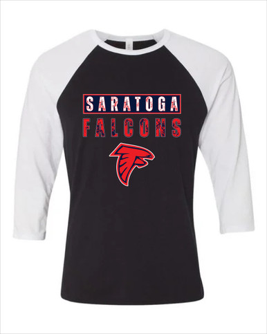Saratoga Falcons Mascot #9 Men's Baseball T-Shirt