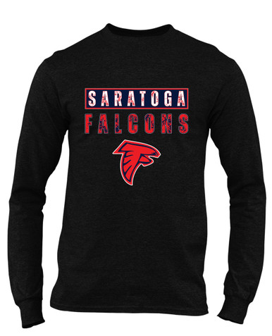 Saratoga Falcons Mascot #9 Men's LS T-Shirt