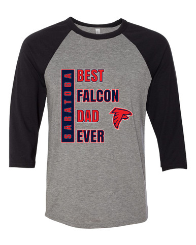 Saratoga Falcons Best Falcon Dad Men's Baseball T-Shirt