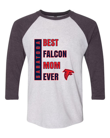 Saratoga Falcons Best Falcon Mom Women's Baseball T-Shirt