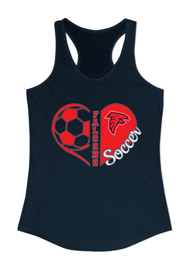 Saratoga Falcons Heart Soccer Women's Tank Top