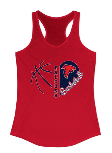 Saratoga Falcons Heart Basketball Women's Tank Top
