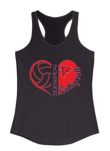 Saratoga Falcons Heart Volleyball Women's Tank Top