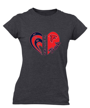 Saratoga Falcons Heart Track Women's SS T-Shirt