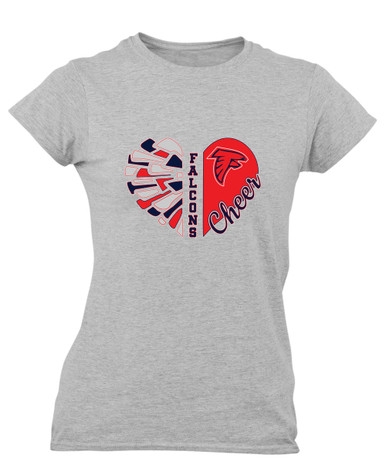 Saratoga Falcons Heart Cheer Women's SS T-Shirt
