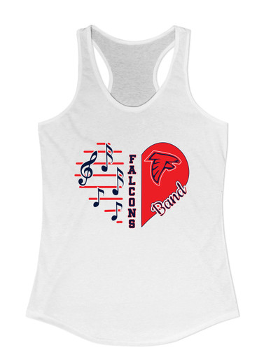 Saratoga Falcons Heart Band Women's Tank Top