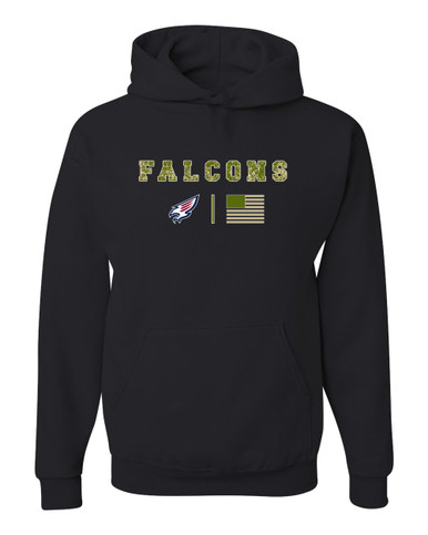 Tompkins Falcons Camo Flag Men's Premium Hoodie