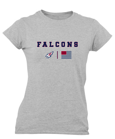 Tompkins Falcons Team Colors Flag Women's SS T-Shirt