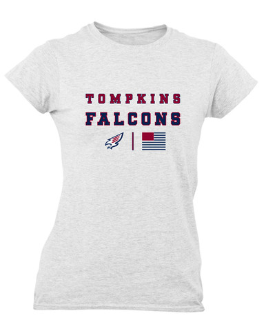 Tompkins Falcons Spirit Flag Women's SS T-Shirt