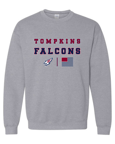 Tompkins Falcons Spirit Flag Men's Sweatshirt