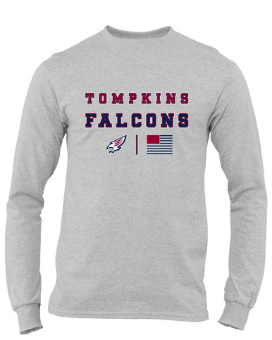 Tompkins Falcons Spirit Flag Men's LS T-Shirt