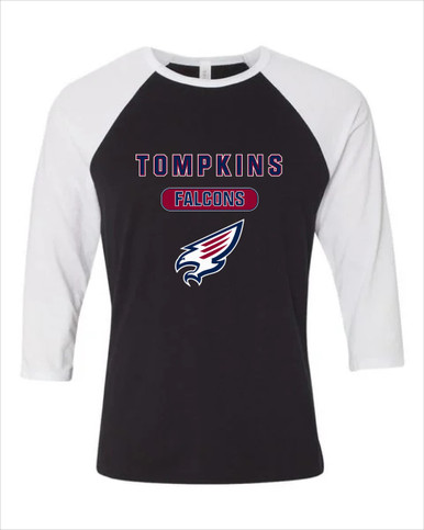 Tompkins Falcons Mascot #3 Women's Baseball T-Shirt