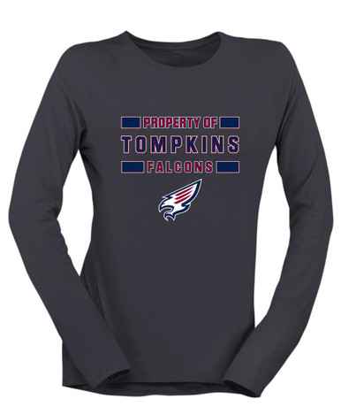 Tompkins Falcons Property Of Women's LS T-Shirt