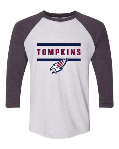 Tompkins Falcons Mascot #4 Men's Baseball T-Shirt