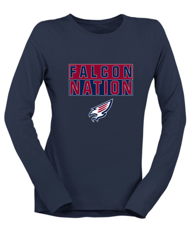Tompkins Falcons Nation #1 Women's Premium LS T-Shirt