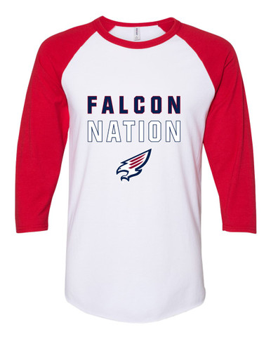 Tompkins Falcons Nation #2 Men's Baseball T-Shirt