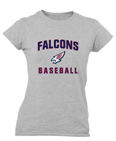 Tompkins Falcons Baseball #1 Women's SS T-Shirt